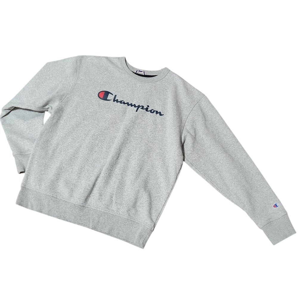 Champion Sweatshirt Size Large Athleticwear Gray Logo Spellout